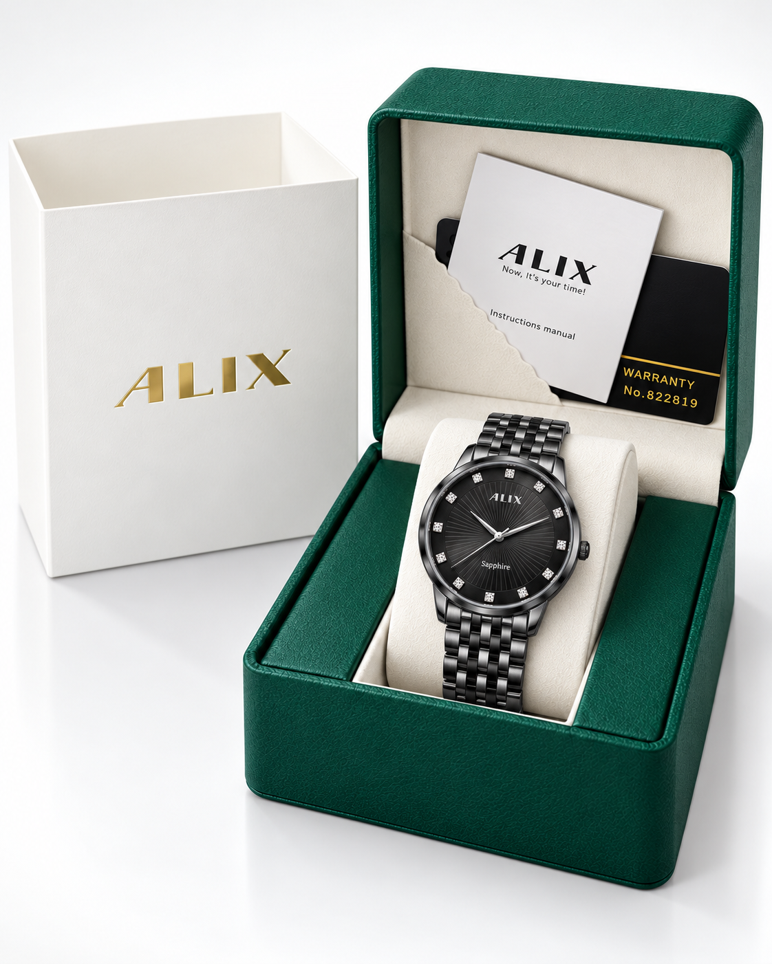 ALIX Extra Slim All Black Men's Analog Watch – 5mm Thin Case
