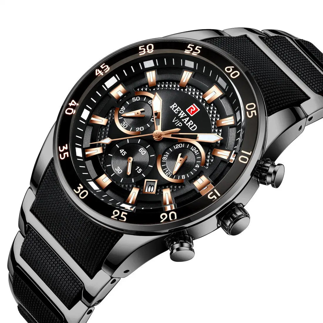 REWARD RD108 BB Full Black Chronograph Men's Watch