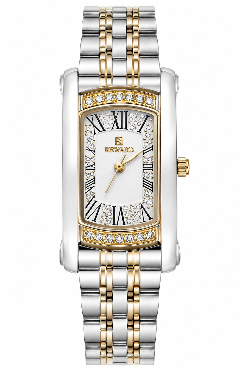 REWARD Two-Tone Luxury Rectangular Watch for Women