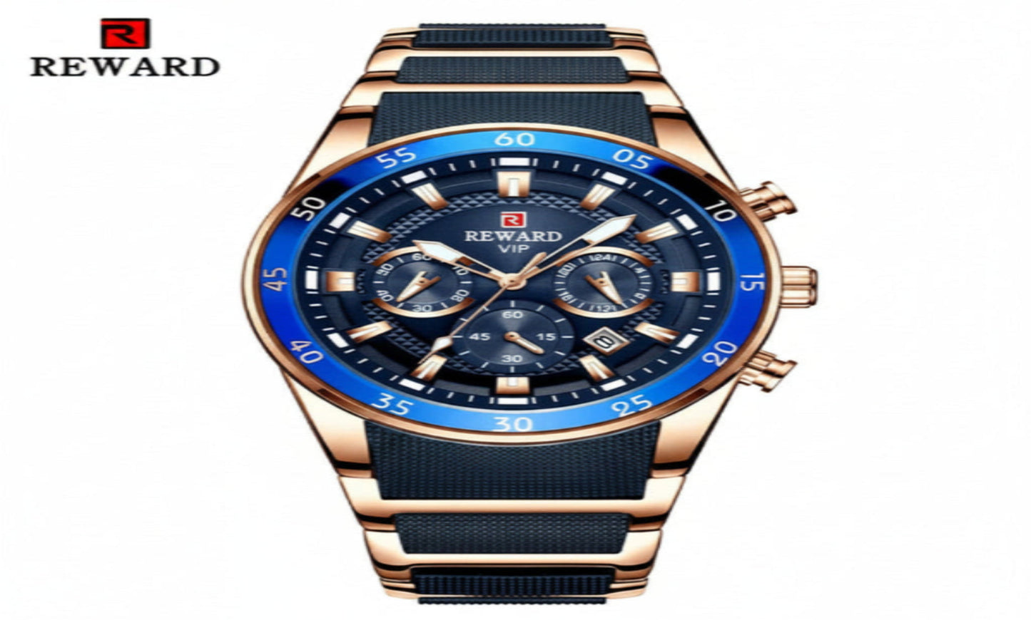 REWARD Men Quartz Watch Multifunction Wristwatch with Date Business Male Watch vip