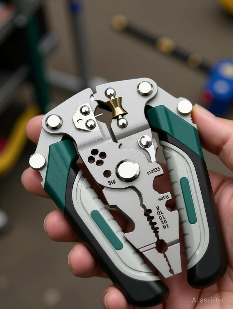 Multifunction Wire Stripper Tool with Wire Cutter & Crimping Function, Stainless Steel Cable Stripping Pliers for Electrical Work | Multi Purpose Hand Tool for Electricians