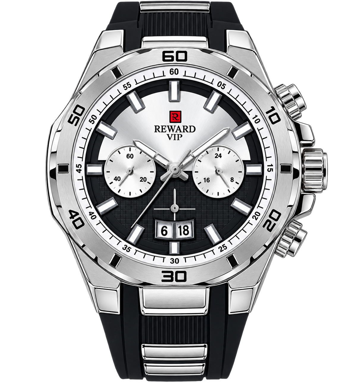 REWARD VIP Chronograph Watch – Black Strap