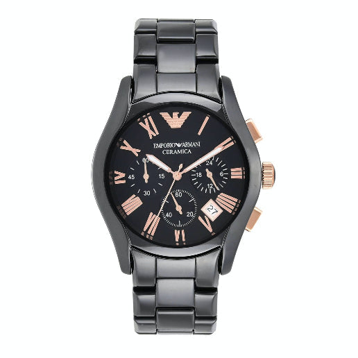 Emporio Armani Ceramica White Ceramic Chronograph Watch – Rose Gold Dial | Premium Luxury Men's Watch