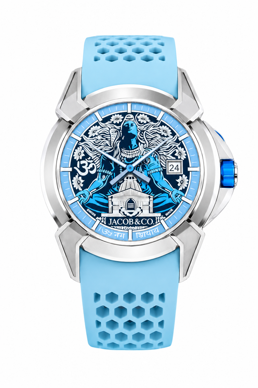 JACOB & CO. RUDRA EDITION (Sky Blue & Silver) – Premium Luxury  Watch for Men