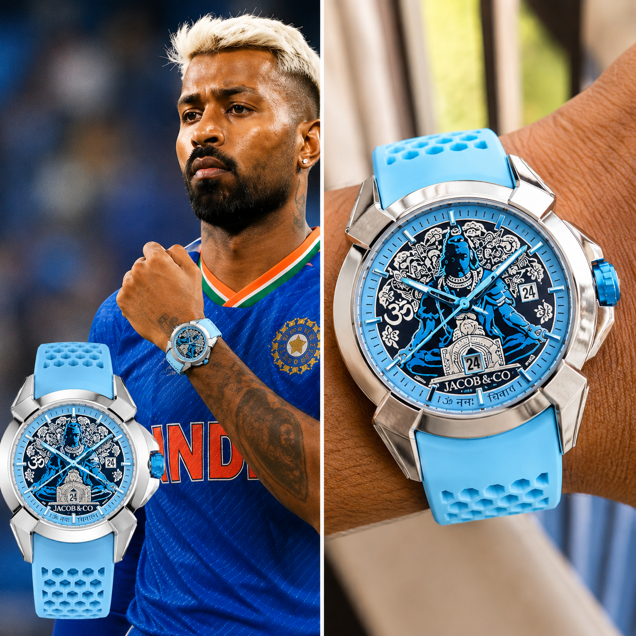 JACOB & CO. RUDRA EDITION (Sky Blue & Silver) – Premium Luxury  Watch for Men