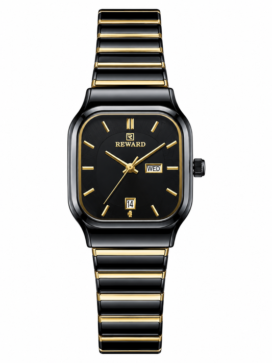 REWARD RD101L GB Black & Gold Ladies Watch – Elegant & Stylish