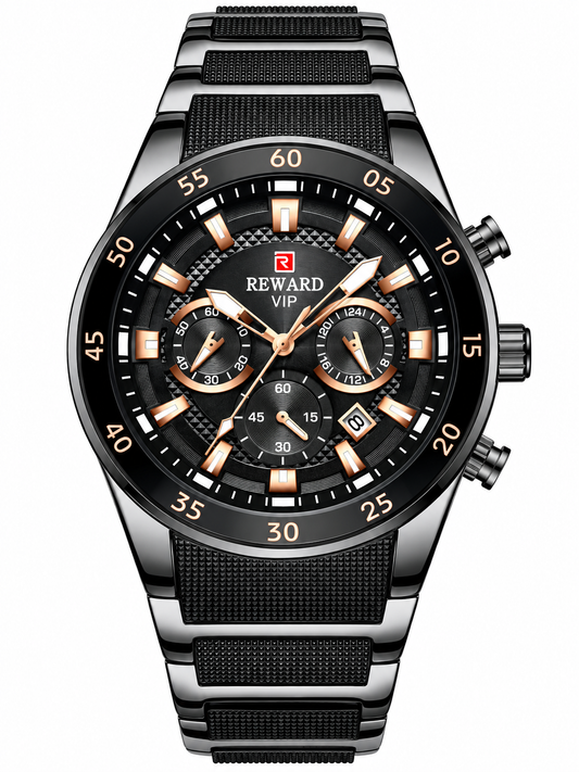 REWARD RD108 BB Full Black Chronograph Men's Watch