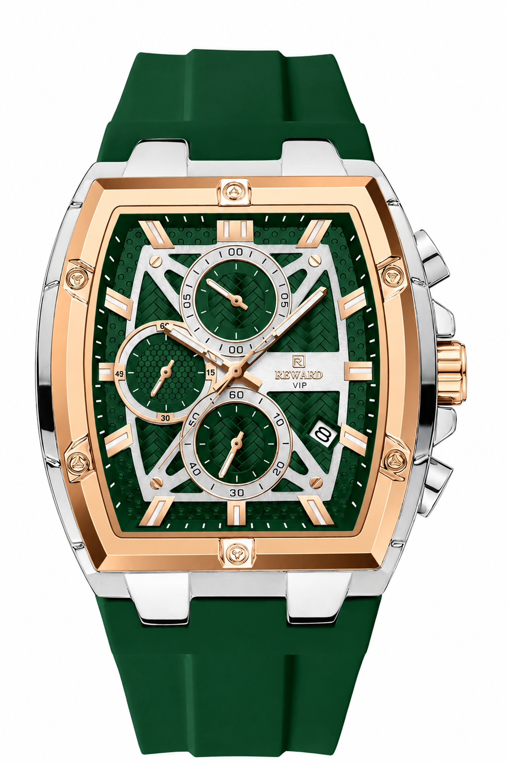 REWARD VIP Premium Green Chronograph Watch – Model No. RD124 SGN