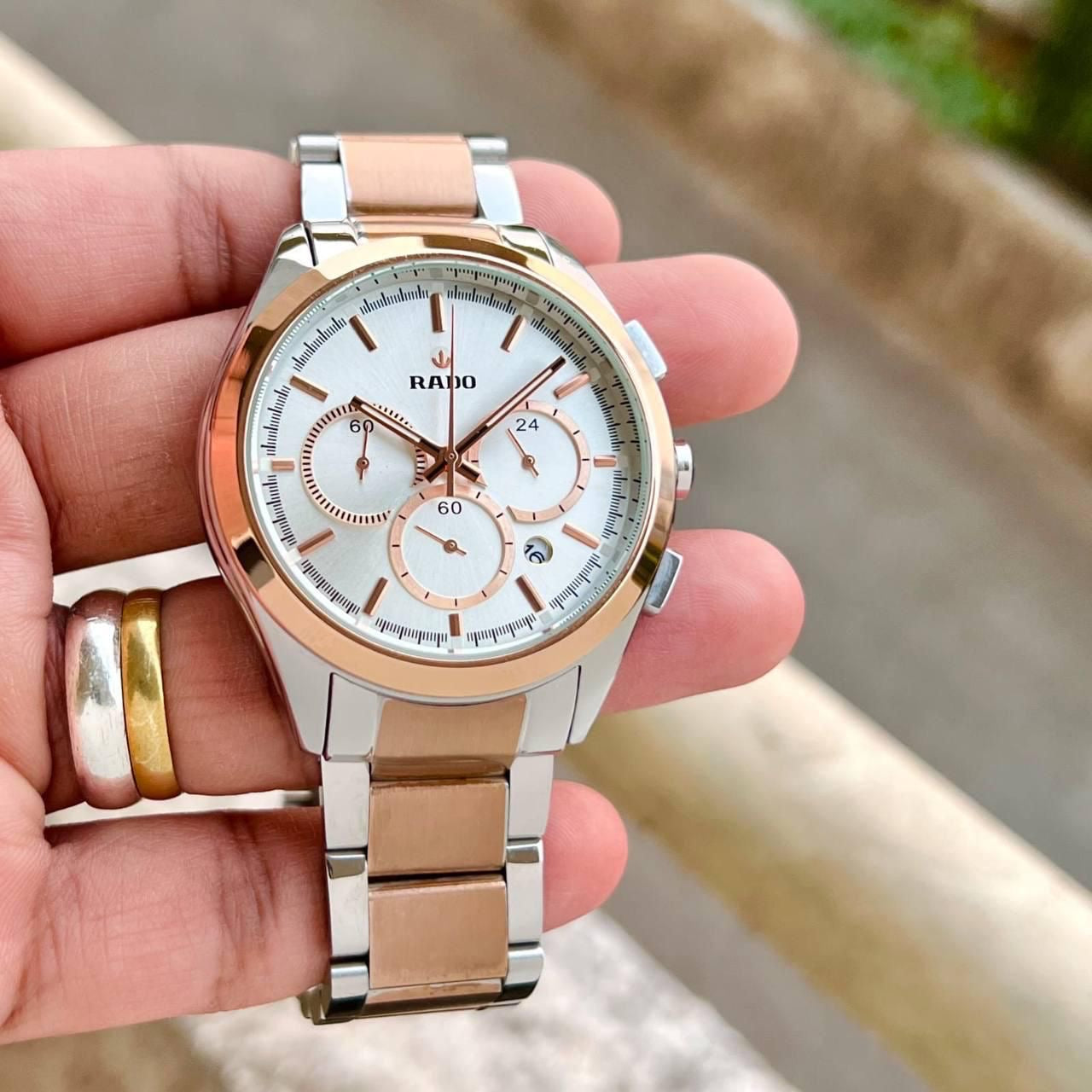Rado Men HyperChrome Chronograph Watch At Best Price - Golden Watch India