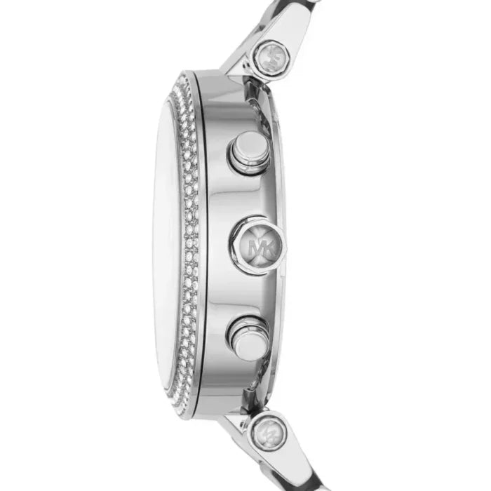 Michael Kors Watch - Michael Kors Parker White Dial Two Tone Steel Strap Watch for Women - MK6138