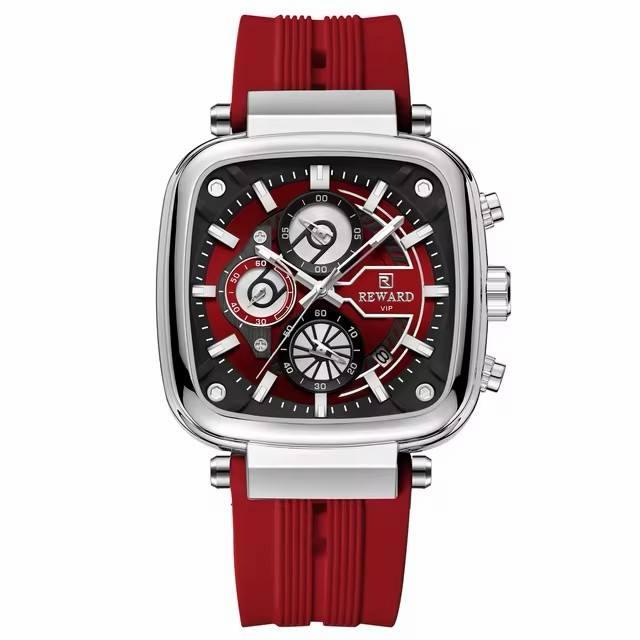 Reward VIP RD117 BB Original Analog Watch for Men – Premium Red Silicone Strap