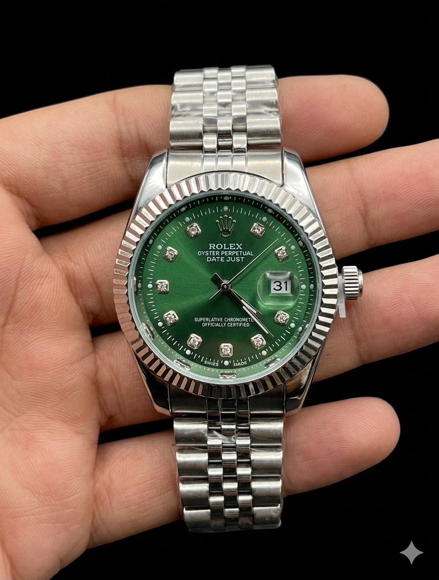 Rolex Submariner Handcrafted Silver watch